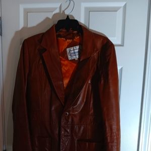 Mens Vintage Leather Blazer by Casablanca
